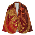 Chinese Dragon Zodiac Sign Print Men's Blazer