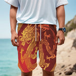 Chinese Dragon Zodiac Sign Print Men's Cargo Shorts