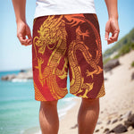 Chinese Dragon Zodiac Sign Print Men's Cargo Shorts
