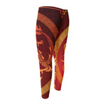 Chinese Dragon Zodiac Sign Print Men's Compression Pants