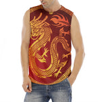 Chinese Dragon Zodiac Sign Print Men's Fitness Tank Top