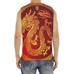 Chinese Dragon Zodiac Sign Print Men's Fitness Tank Top