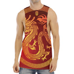 Chinese Dragon Zodiac Sign Print Men's Muscle Tank Top