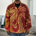 Chinese Dragon Zodiac Sign Print Men's Shirt Jacket