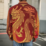 Chinese Dragon Zodiac Sign Print Men's Shirt Jacket