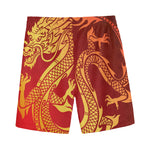 Chinese Dragon Zodiac Sign Print Men's Sports Shorts