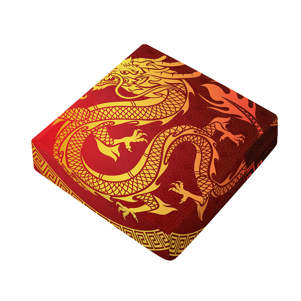 Chinese Dragon Zodiac Sign Print Outdoor Seat Cushion Cover