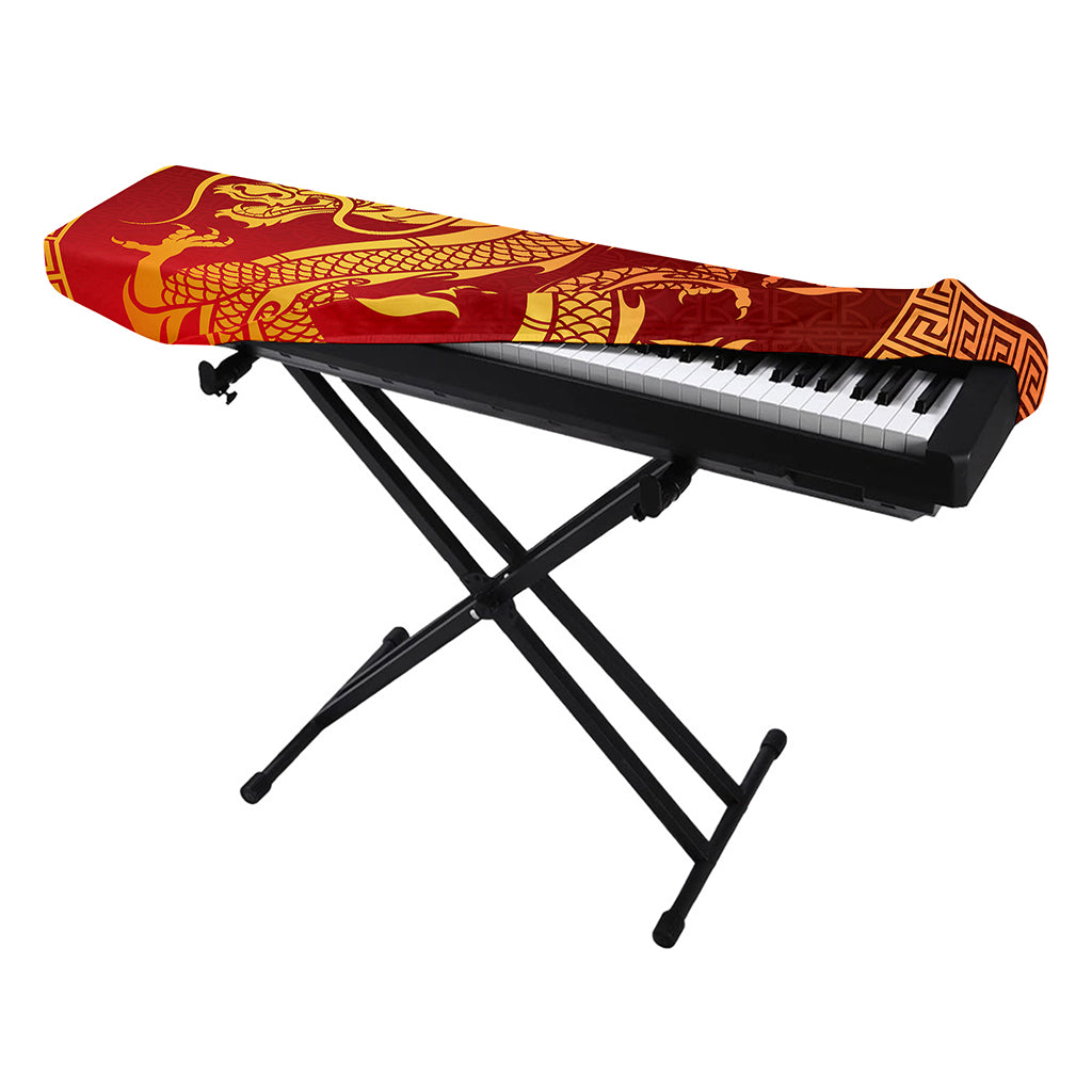 Chinese Dragon Zodiac Sign Print Piano Keyboard Cover