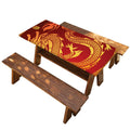 Chinese Dragon Zodiac Sign Print Picnic Table Cover