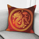 Chinese Dragon Zodiac Sign Print Pillow Cover