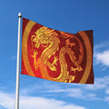 Chinese Dragon Zodiac Sign Print Polyester Flag