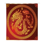 Chinese Dragon Zodiac Sign Print Polyester Shower Curtain
