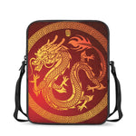 Chinese Dragon Zodiac Sign Print Rectangular Crossbody Bag
