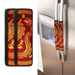 Chinese Dragon Zodiac Sign Print Refrigerator Handle Covers