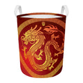 Chinese Dragon Zodiac Sign Print Round Laundry Basket