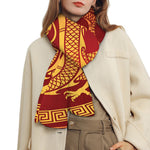 Chinese Dragon Zodiac Sign Print Scarf