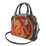 Chinese Dragon Zodiac Sign Print Shoulder Handbag