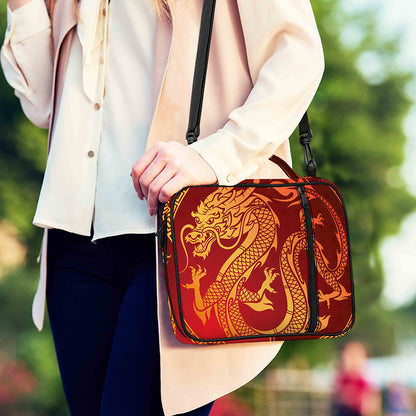 Chinese Dragon Zodiac Sign Print Shoulder Strap Bible Bag