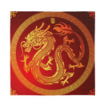 Chinese Dragon Zodiac Sign Print Silk Bandana