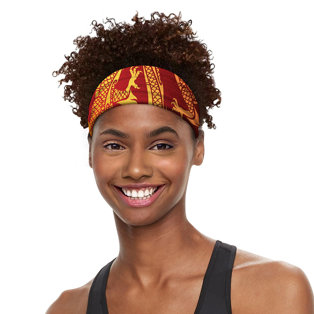Chinese Dragon Zodiac Sign Print Sports Headband