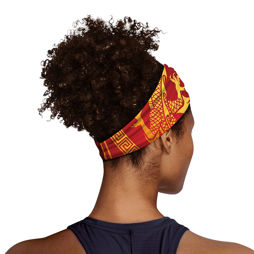 Chinese Dragon Zodiac Sign Print Sports Headband