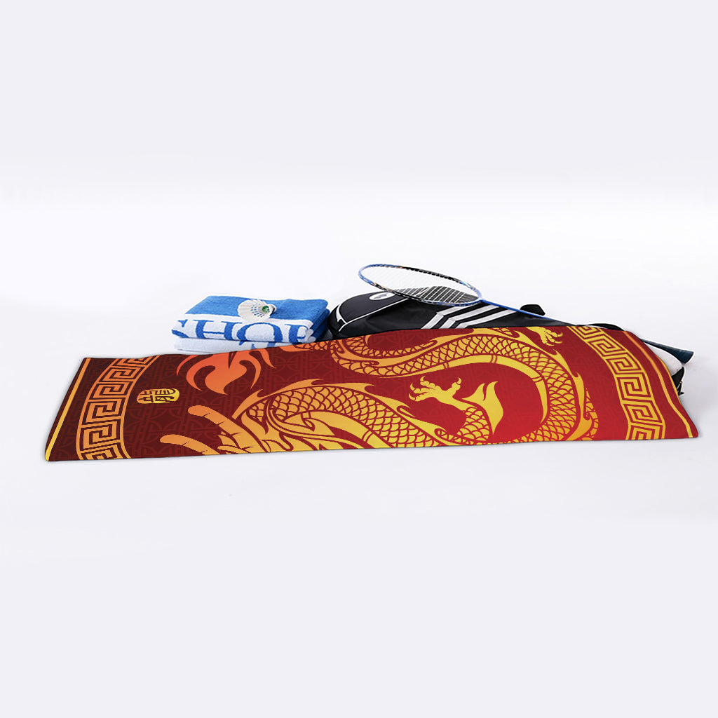 Chinese Dragon Zodiac Sign Print Sports Towel