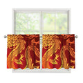 Chinese Dragon Zodiac Sign Print Tier Curtains