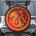 Chinese Dragon Zodiac Sign Print Tire Cover