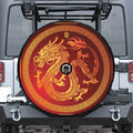 Chinese Dragon Zodiac Sign Print Tire Cover With Camera Hole