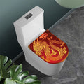 Chinese Dragon Zodiac Sign Print Toilet Lid Cover
