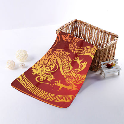 Chinese Dragon Zodiac Sign Print Towel