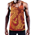 Chinese Dragon Zodiac Sign Print Men's Workout Tank Top