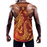 Chinese Dragon Zodiac Sign Print Training Tank Top