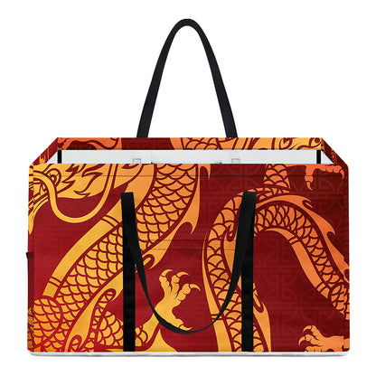 Chinese Dragon Zodiac Sign Print Utility Tote Bag