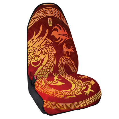 Chinese Dragon Zodiac Sign Print Waterproof Car Seat Cover