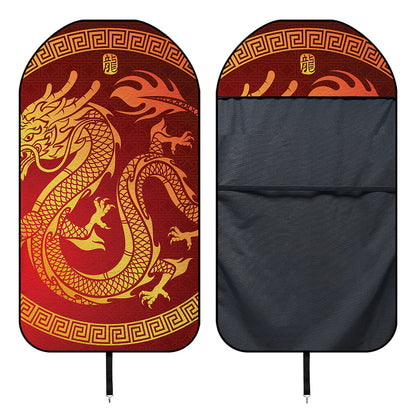 Chinese Dragon Zodiac Sign Print Waterproof Car Seat Cover