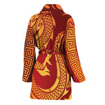 Chinese Dragon Zodiac Sign Print Women's Bathrobe