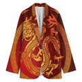 Chinese Dragon Zodiac Sign Print Women's Blazer