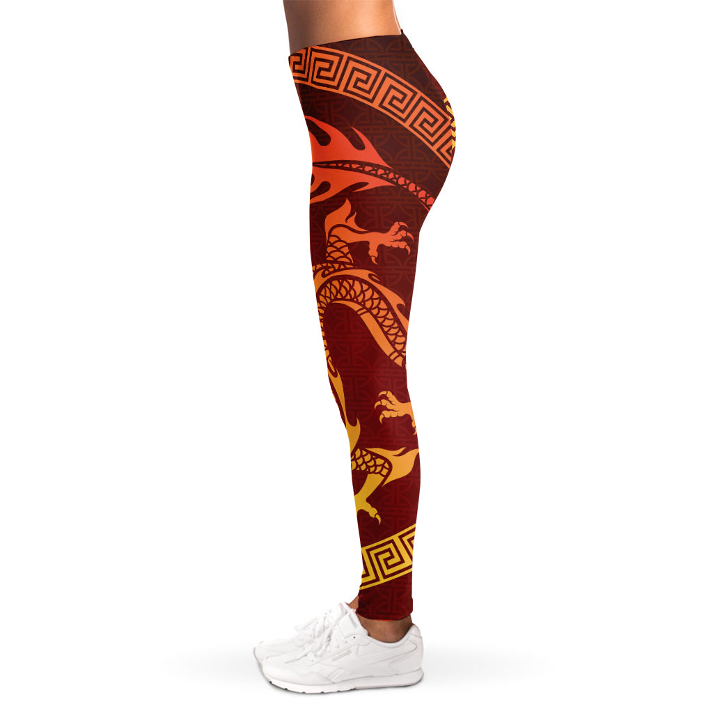 Chinese Dragon Zodiac Sign Print Women's Leggings