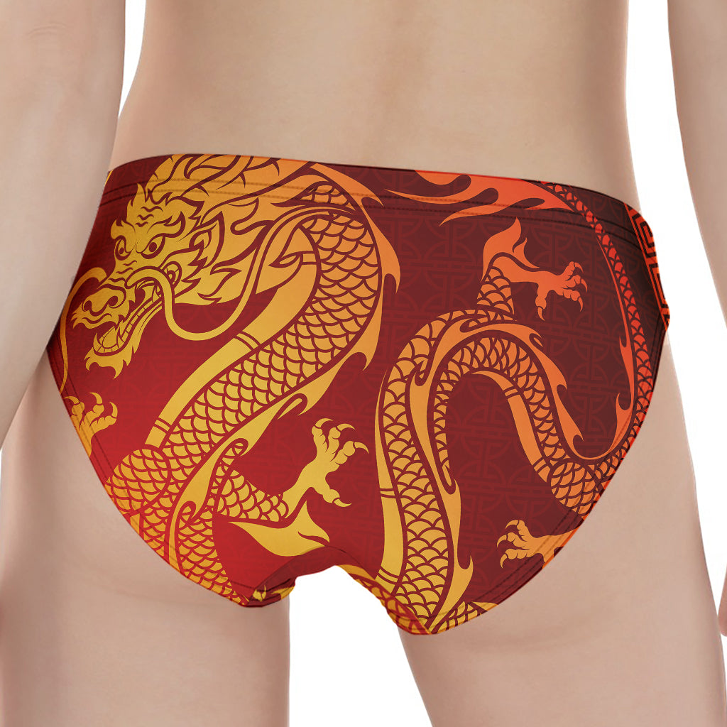 Chinese Dragon Zodiac Sign Print Women's Panties