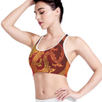 Chinese Dragon Zodiac Sign Print Women's Sports Bra