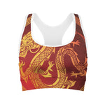 Chinese Dragon Zodiac Sign Print Women's Sports Bra