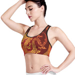 Chinese Dragon Zodiac Sign Print Women's Sports Bra