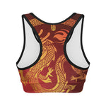 Chinese Dragon Zodiac Sign Print Women's Sports Bra