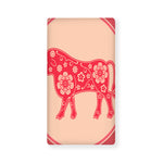 Chinese Flower Ox Zodiac Print Baby Crib Sheet