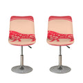 Chinese Flower Ox Zodiac Print Bar Stool Covers