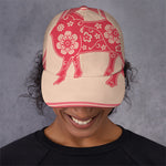 Chinese Flower Ox Zodiac Print Baseball Cap