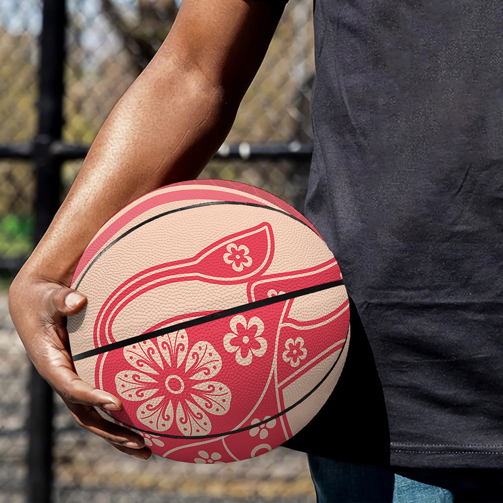 Chinese Flower Ox Zodiac Print Basketball