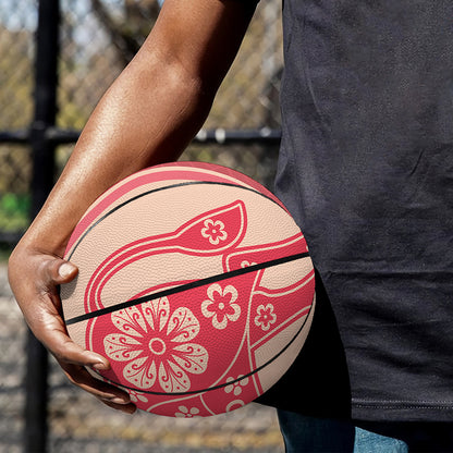 Chinese Flower Ox Zodiac Print Basketball