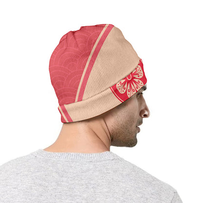 Chinese Flower Ox Zodiac Print Beanie